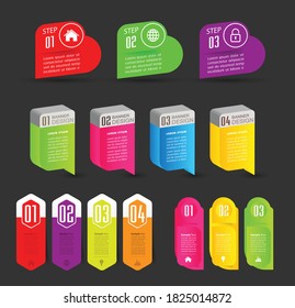plantilla moderna de cuadro de texto, pancarta Infografías