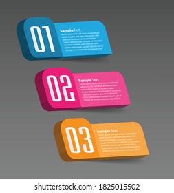 plantilla moderna de cuadro de texto, pancarta Infografías