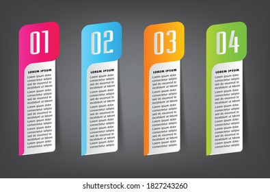 plantilla moderna de cuadro de texto, pancarta Infografías