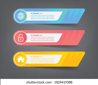 modern text box template, banner Infographics