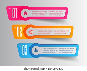 moderne Textbox-Vorlage, Banner-Infografiken