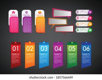 plantilla moderna de cuadro de texto, pancarta Infografías
