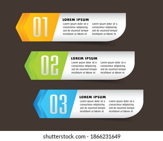 moderne Textbox-Vorlage, Banner-Infografiken