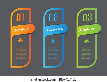 moderne Textbox-Vorlage, Banner-Infografiken