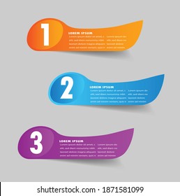 plantilla moderna de cuadro de texto, pancarta Infografías