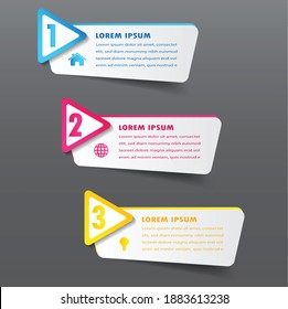 moderne Textbox-Vorlage, Banner-Infografiken