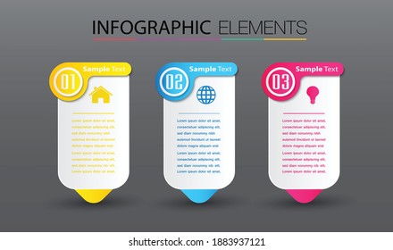 plantilla moderna de cuadro de texto, pancarta Infografías