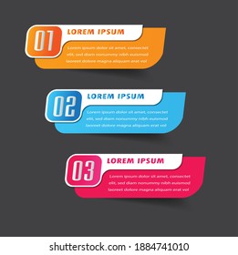 modèle de zone de texte moderne, bannière Infographie