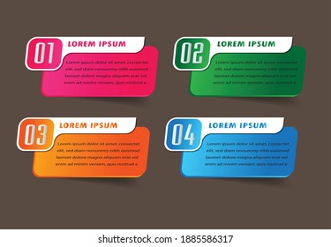plantilla moderna de cuadro de texto, pancarta Infografías