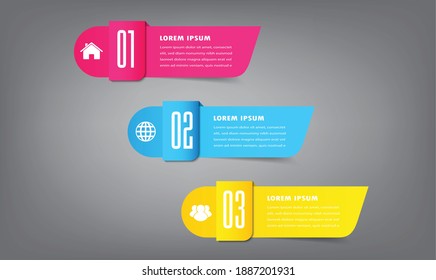 plantilla moderna de cuadro de texto, pancarta Infografías