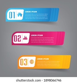 Modern Text Box Template, Banner Infographics