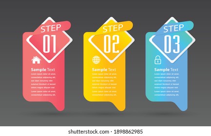 plantilla moderna de cuadro de texto, pancarta Infografías
