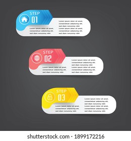 moderne Textbox-Vorlage, Banner-Infografiken