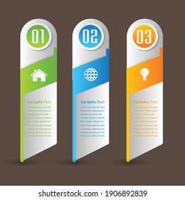 moderne Textbox-Vorlage, Banner-Infografiken