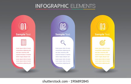 moderne Textbox-Vorlage, Banner-Infografiken