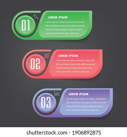 modèle de zone de texte moderne, bannière Infographie