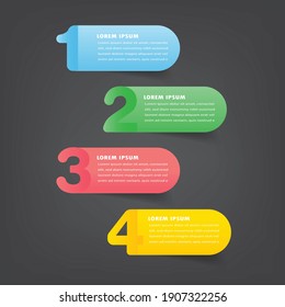 plantilla moderna de cuadro de texto, pancarta Infografías