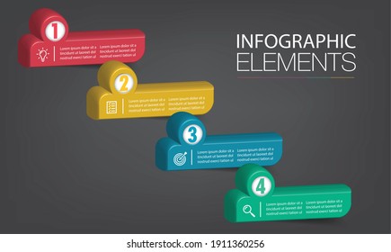 moderne Textbox-Vorlage, Banner-Infografiken