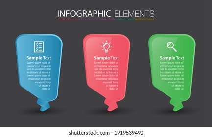 plantilla moderna de cuadro de texto, pancarta Infografías