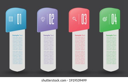 moderne Textbox-Vorlage, Banner-Infografiken