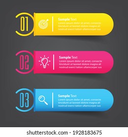 moderne Textbox-Vorlage, Banner-Infografiken