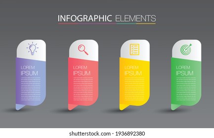 plantilla moderna de cuadro de texto, pancarta Infografías