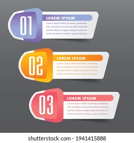 plantilla moderna de cuadro de texto, pancarta Infografías