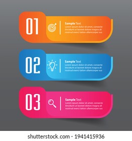 moderne Textbox-Vorlage, Banner-Infografiken