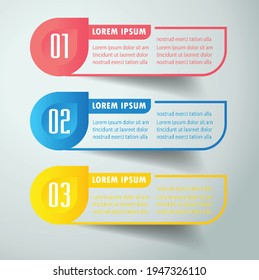 moderne Textbox-Vorlage, Banner-Infografiken