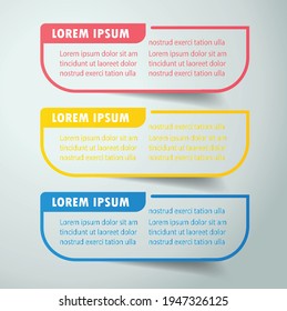 plantilla moderna de cuadro de texto, pancarta Infografías