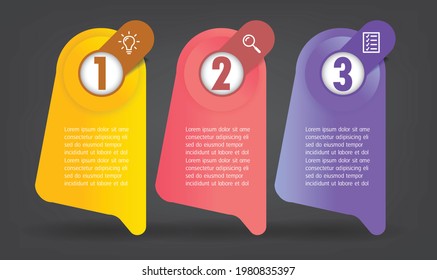 plantilla moderna de cuadro de texto, pancarta Infografías