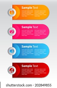 modern text box template for business and website, number.