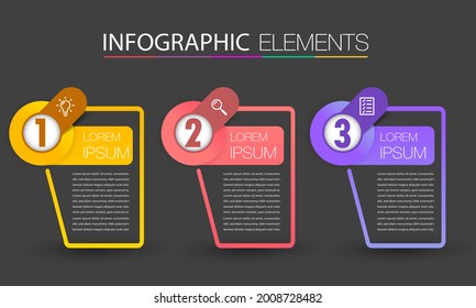 modern text box template, infographics banner 