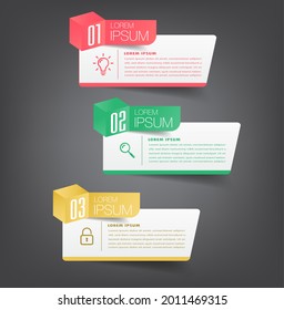 modern text box template, infographics banner 