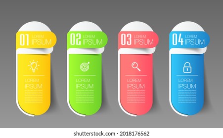 modern text box template, infographics banner, timeline