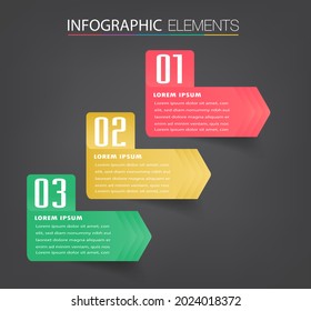 modern text box template, infographics banner 