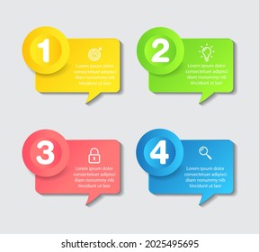 modern text box template, infographics banner 