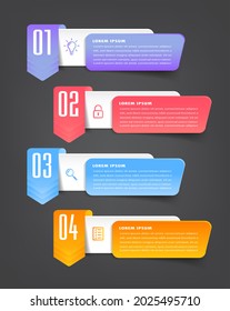 moderne Textbox-Vorlage, Infografik-Banner 