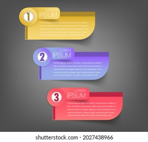 modern text box template, infographics banner 