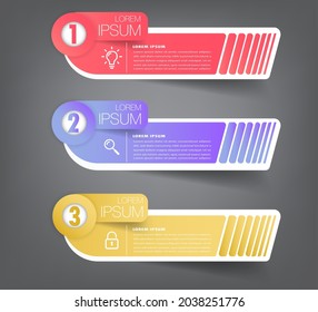 modern text box template, infographics banner 