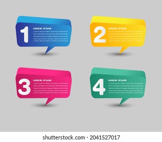 modern text box template, infographics banner 