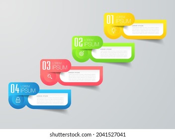 modern text box template, infographics banner 