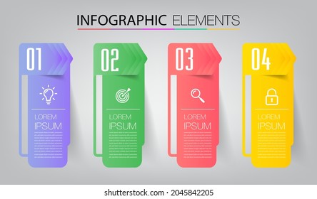 modern text box template, infographics banner element isolated label  timeline