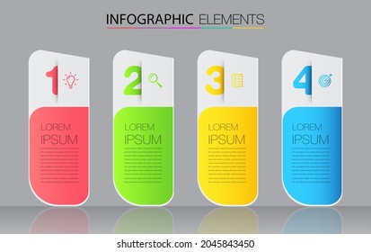 plantilla moderna de cuadro de texto, elemento de banner de infografía línea de tiempo de etiquetas aislada