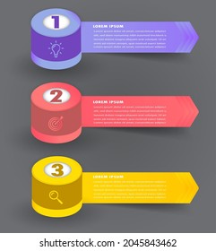 plantilla moderna de cuadro de texto, elemento de banner de infografía línea de tiempo de etiquetas aislada