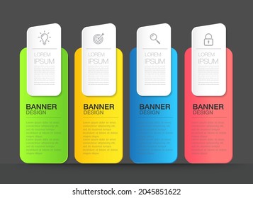 plantilla moderna de cuadro de texto, elemento de banner de infografía línea de tiempo de etiquetas aislada