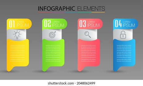 modern text box template, infographics banner element isolated label  timeline