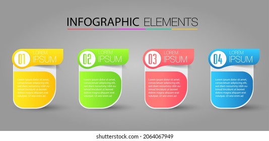 modern text box template, infographics banner 