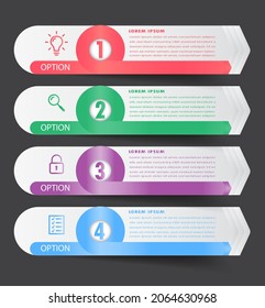 modern text box template, infographics banner 