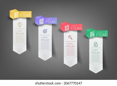 modern text box template, infographics banner 